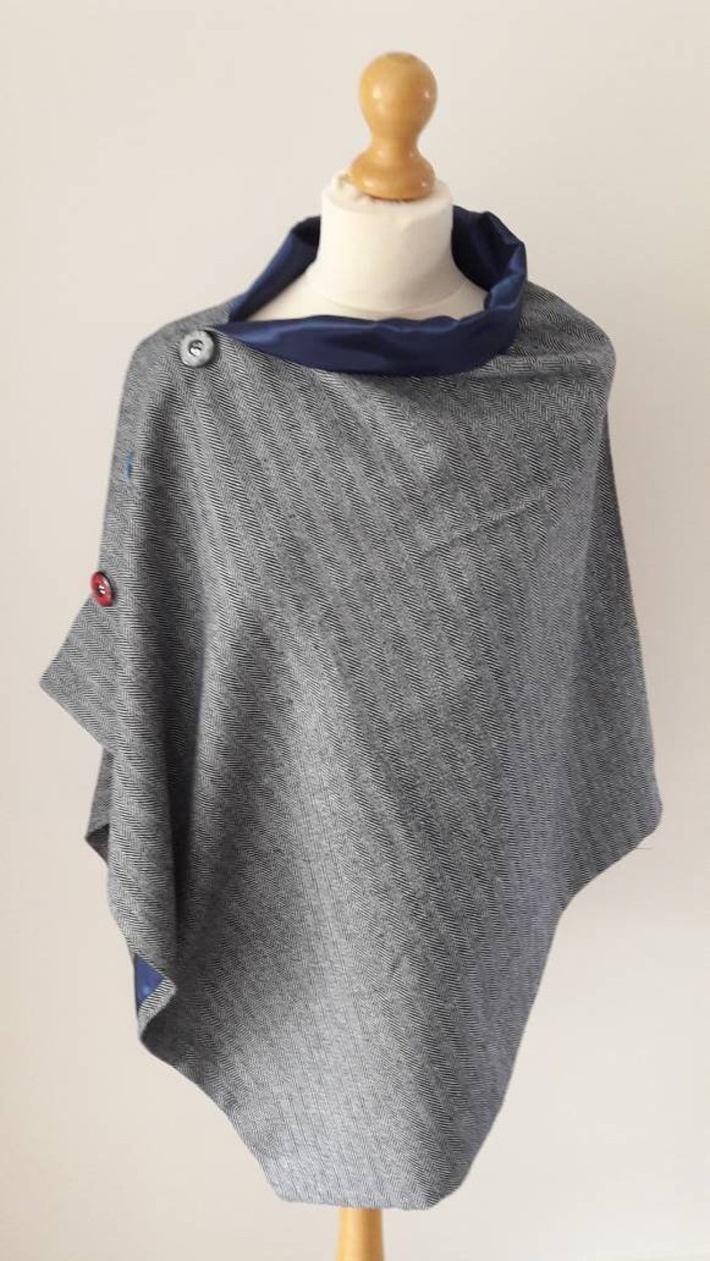 navy poncho wrap
