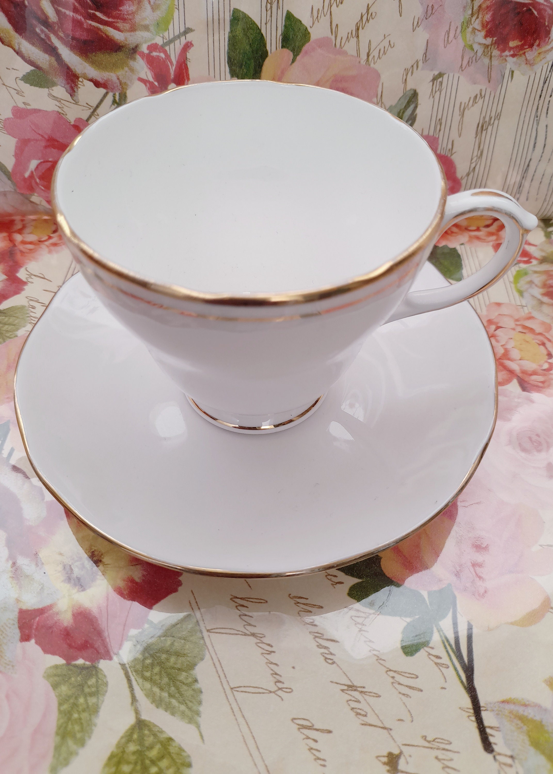 Vintage Duchess 'Ascot' Tea Cup and Saucer Duo for English Afternoon Tea (c.1960 +)