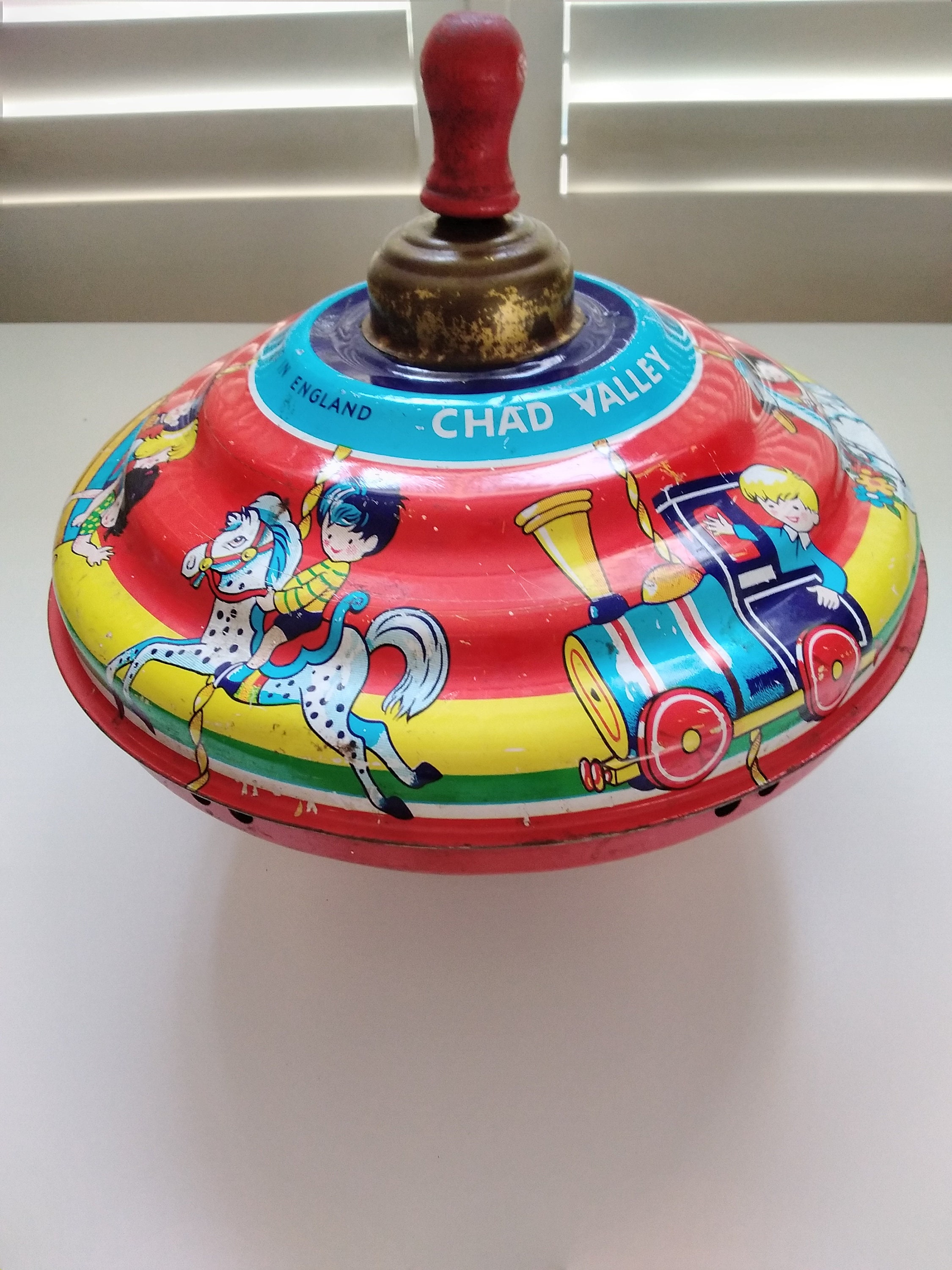 1960s CHAD VALLEY Spinning Top Toy Made in England Etsy