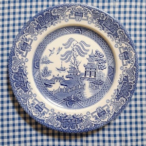 Old Willow Dinner Plate English Ironstone  c. 1970s