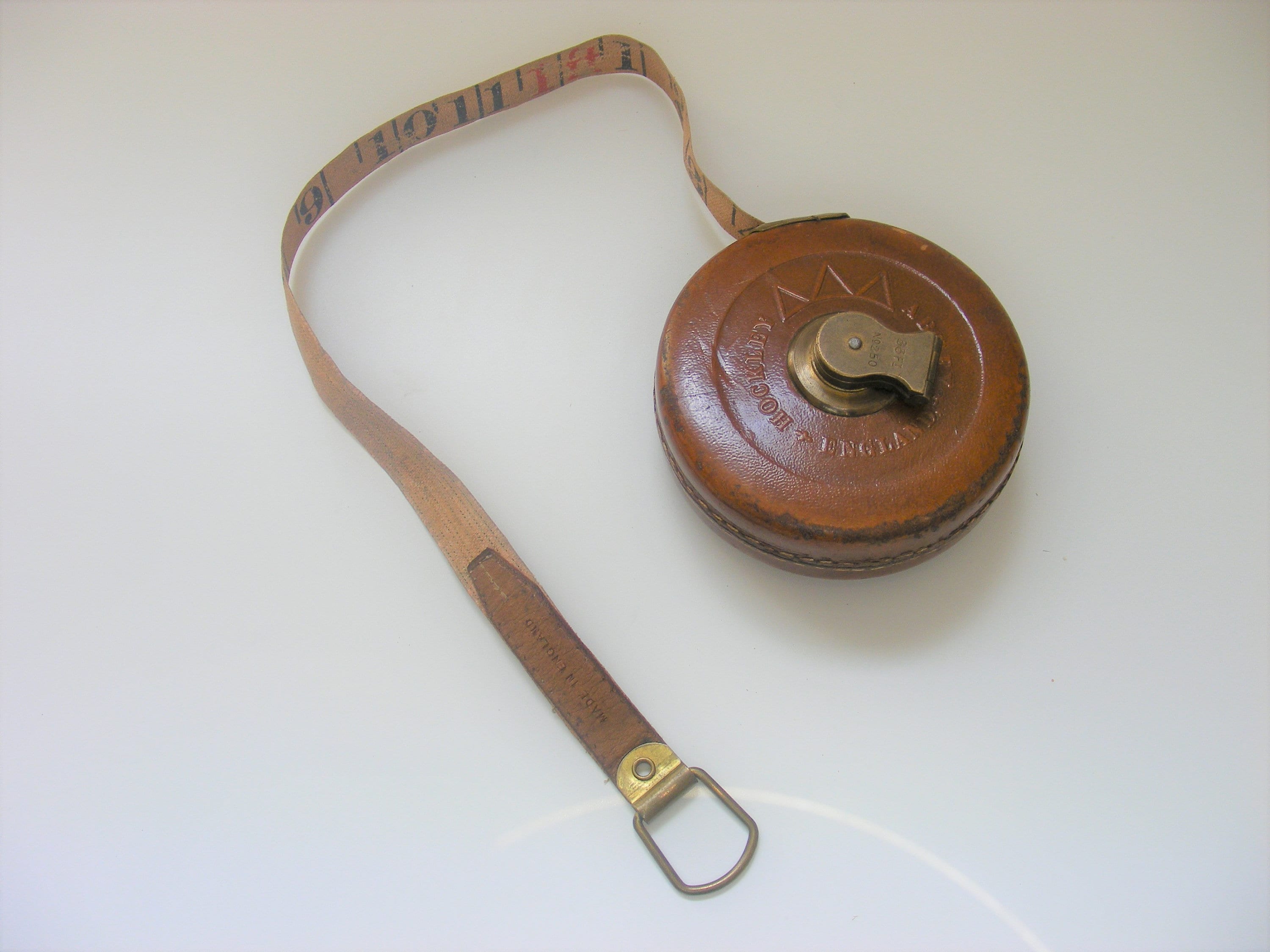 Vintage Measurement Tape Reel Hockley Abbey by John Rabone Sons