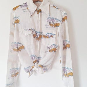 1970s Classic Paradise Island Cheesecloth Unisex Shirt