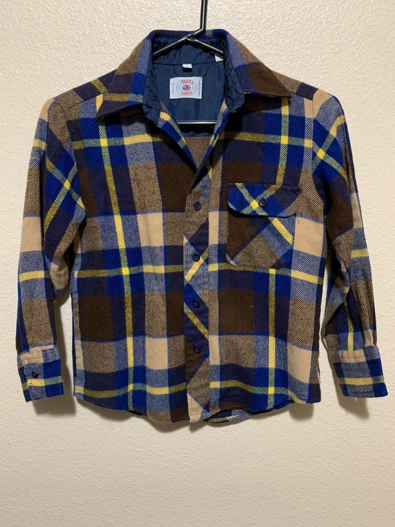 Little boys long sleeve plaid flannel - image 1