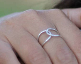Simple Promise ring for her Sterling Silver love knot ring Silver Promise ring Promise Silver knot promise ring for her infinity ring her