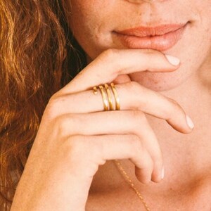 Wide Gold Spiral Ring: Unique Womens Wedding Band