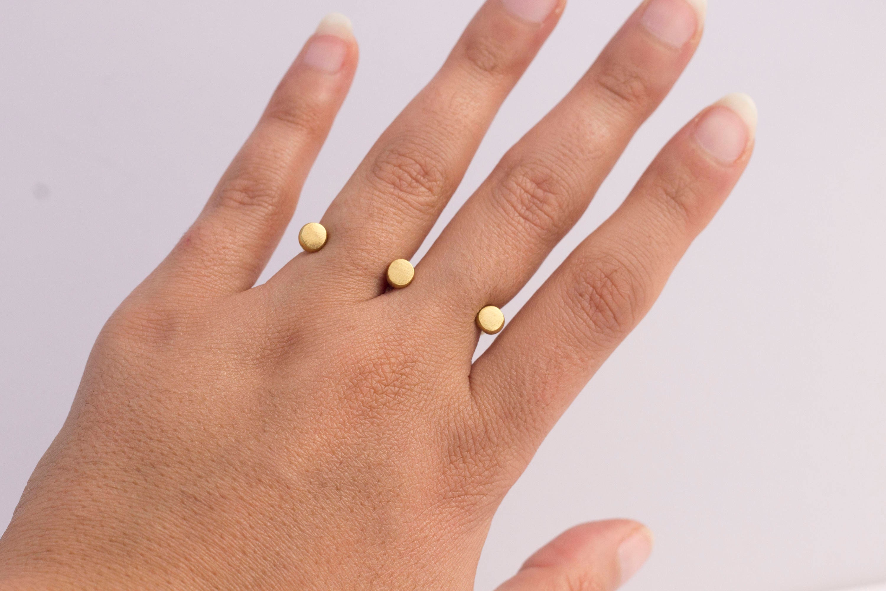肌触りがいい Double Ring, Duster Knuckle Gold Ring, Ring Finger Two アクセサリー