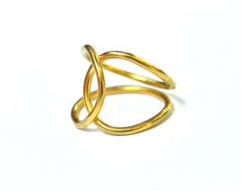 Infinity knot ring engagement Gold Love Knot Ring Gold Promise ring promise gold ring women knot, best friend ring gold