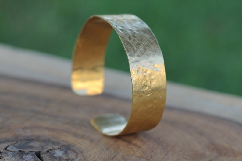 Wide Hammered Gold Cuff Bracelet Hammered Bracelet Cuff Wide Etsy
