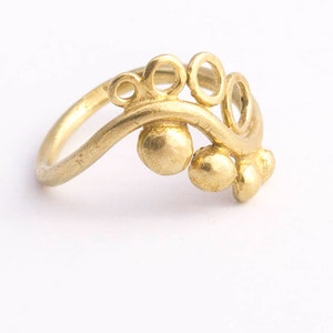 Gold yin yang ring, Yin Yang Silver Ring, Sacred Geometry Ring, Occult Ring, Spiritual Ring, Wave ring, Gift for women, Yoga ring, circle