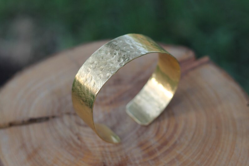 Wide Hammered Gold Cuff Bracelet Hammered Bracelet Cuff Wide Etsy