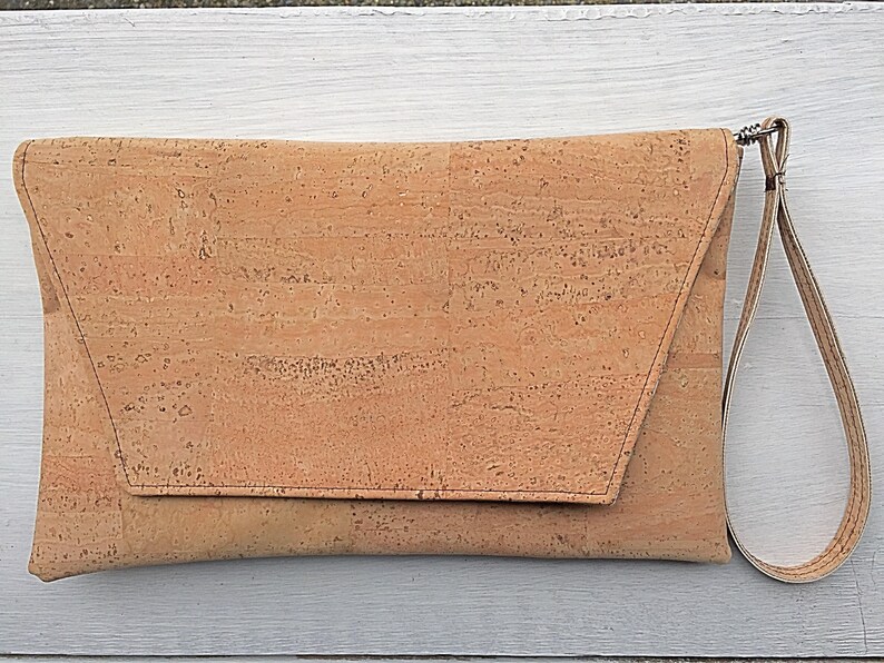 Natural Cork Envelope Clutch Etsy