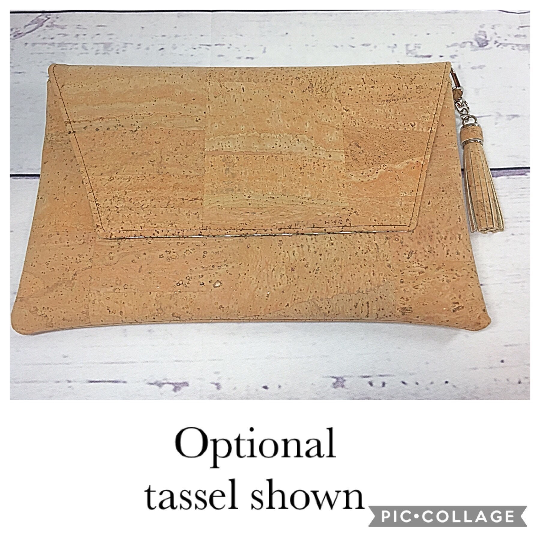 Natural Cork Envelope Clutch Etsy