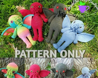 Cthulhu Calling Pattern, Crochet Pattern Only, Cthulhi Amigurumi Pattern, Digital Download, PDF