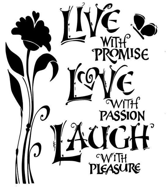 Live With Promise Love With Passion Laugh With Pleasure Etsy