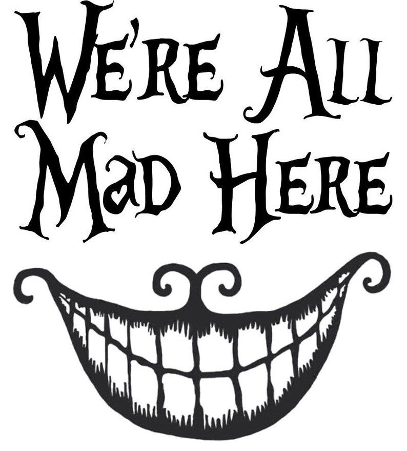 Download Cheshire Cat Grin Alice in Wonderland SVG File Digital | Etsy