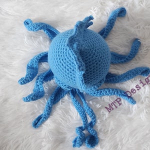 Baby's First Kraken Crochet PATTERN ONLY, Kraken Lovey, Mythological Norse Being Security Blanket, Release the Kraken, Octopus or Jellyfish image 10