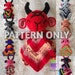 Baby's First Baphomet PATTERN ONLY, Baphomet Crochet Pattern, 5 pointed star Blanket Lovey, Lovey Pattern, digital download