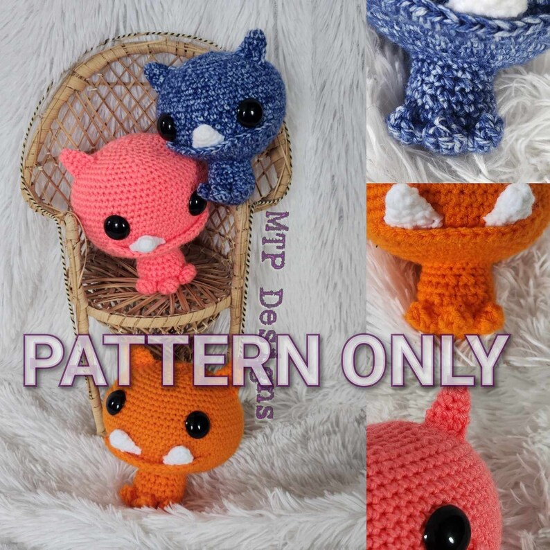 Monster Crochet Pattern, MTP Designs Original, Miran the Monster, Imp ...