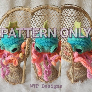 Baby's First Kraken Crochet PATTERN ONLY, Kraken Lovey, Mythological Norse Being Security Blanket, Release the Kraken, Octopus or Jellyfish image 3