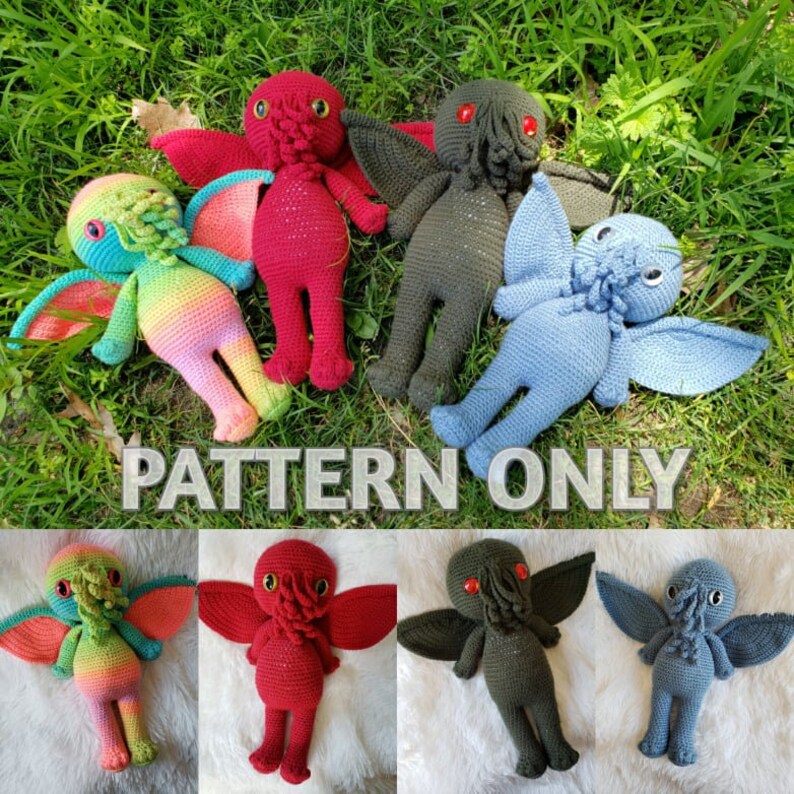 Cthulhu Calling Pattern, Crochet Pattern Only, Cthulhi Amigurumi Pattern, Digital Download, PDF image 3