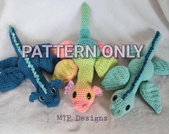 Loch Ness Monster Amigurumi, Nessie Stuffed Animal, MTP Designs Original Crochet PATTERN Only, Sea Monster, Dinosaur Crochet Design
