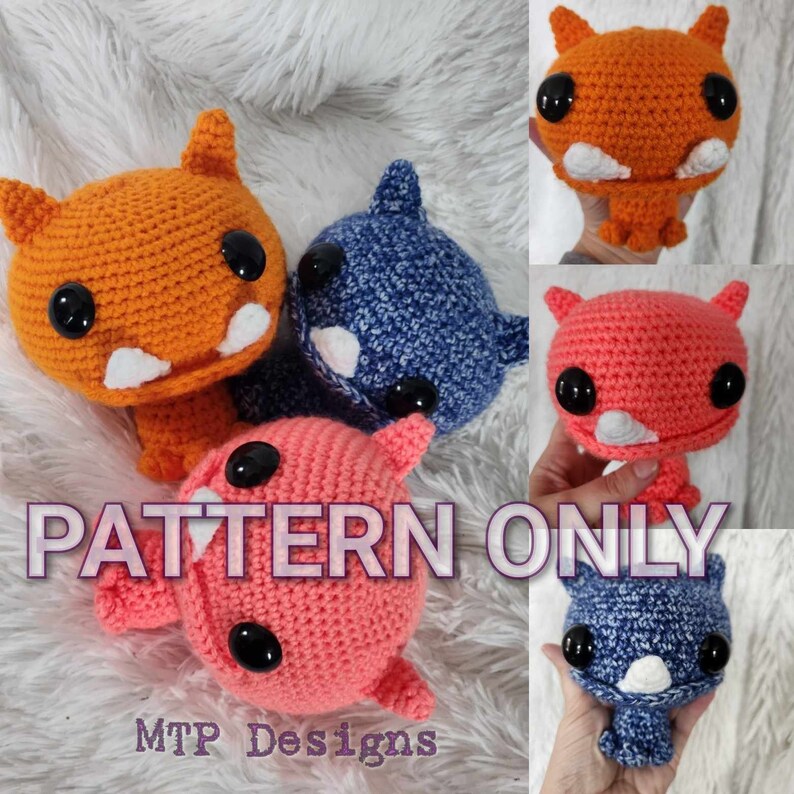Monster Crochet Pattern, MTP Designs Original, Miran the Monster, Imp ...
