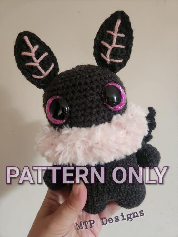 Mothman Crochet Design, MTP Designs Original, Cryptid Amigurumi Pattern, Cute Kawaii Cryptidcore Monster Plushie or Soft Toy, PATTERN ONLY