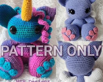 Cypriss the Caticorn or Fairy Cat, Crochet PATTERN ONLY for Kitty or Feline Fae Faery Unicorn Hybrid, MTP Designs, Make Your Own Cat