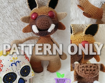 Crochet Pattern for Beast of Bray Road, MTP Designs, Cryptid Crochet Design, Werewolf Amigurumi, Wolfman Soft Toy, Wolf Monster Plushie