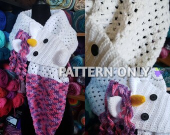 Crochet Pattern for Crocheted Unicorn "Stole" Keyhole Scarf, PATTERN only, Digital Download, Instructions to make your own scarf