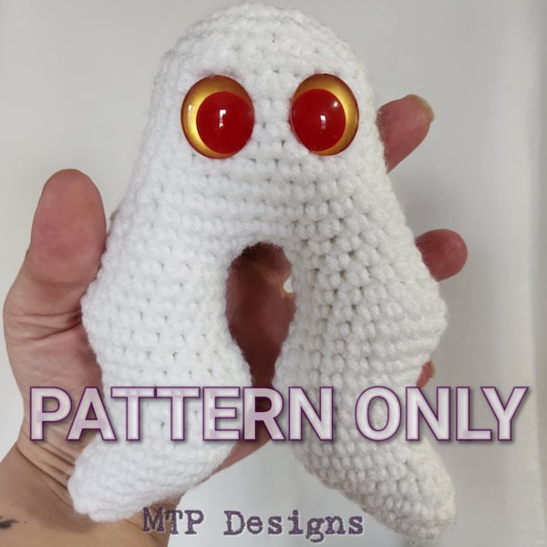 Patrón de crochet para mini críptidos Fresno Nightcrawler, diseño original de MTP, diseño Cryptidcore, regalo perfecto para amantes de las alternativas o monstruos, fantasma