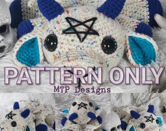 Patron au crochet Baphomet UNIQUEMENT, peluche ou disquette fixant peluche Baphomet, modèles MTP Original, Baphomet endormi ou endormi