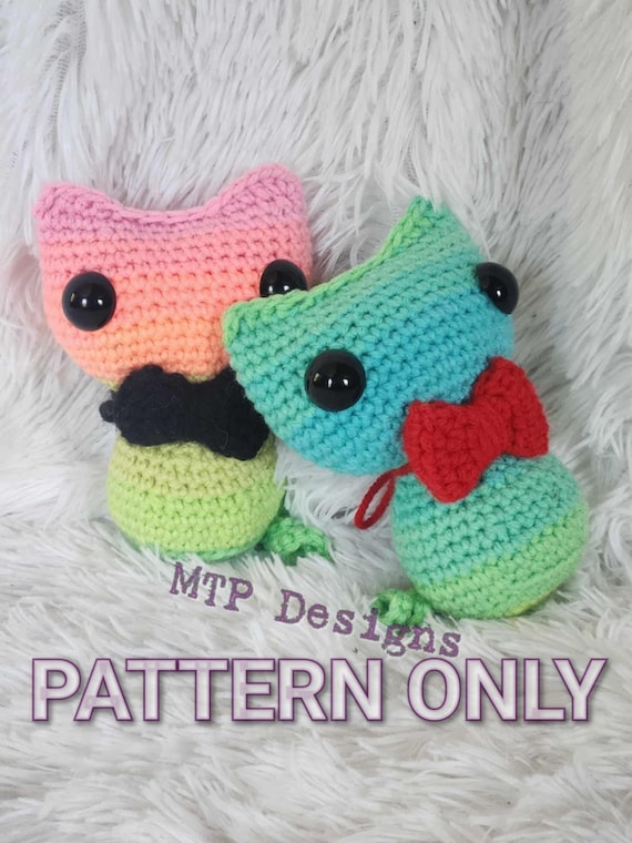 Calypso the Cat Crochet Design, MTP Designs Original Crochet PATTERN ONLY, Cat or Feline Stuffed Animal, Kitty Soft Toy, Catmom catcore toy