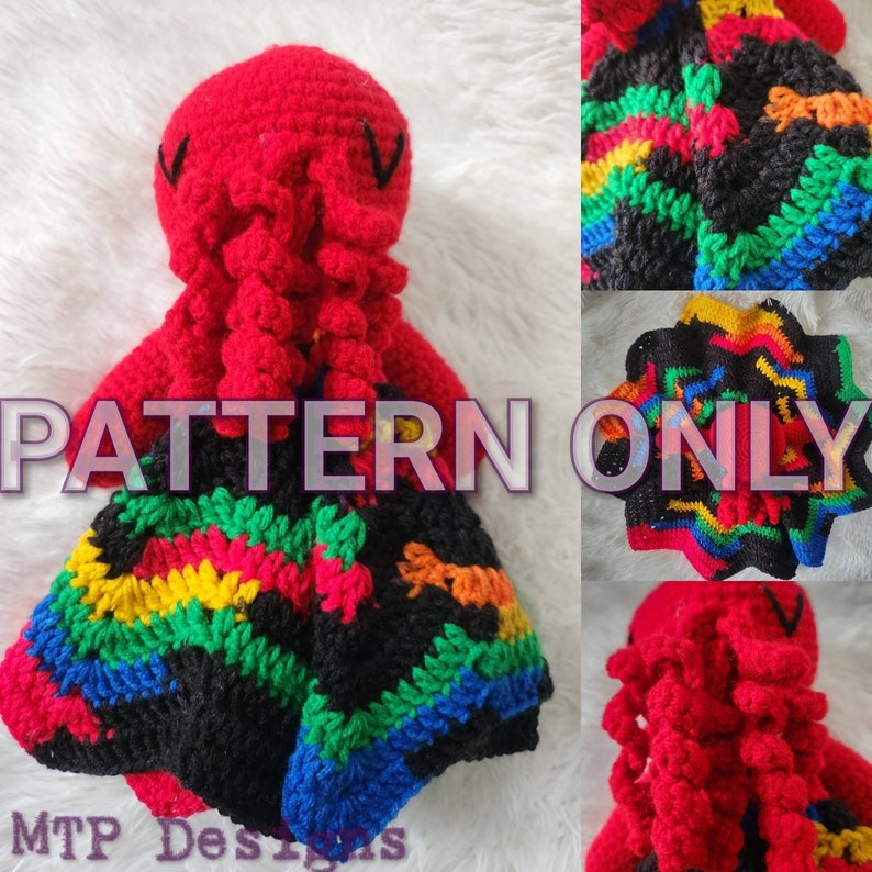 Crochet Pattern ONLY, Baby's First Cthulhu, Cthulhu Lovey, Security Blanket, Alt Gifts for Edgy Parent, PATTERN, Instructions, HP Lovecraft image 3