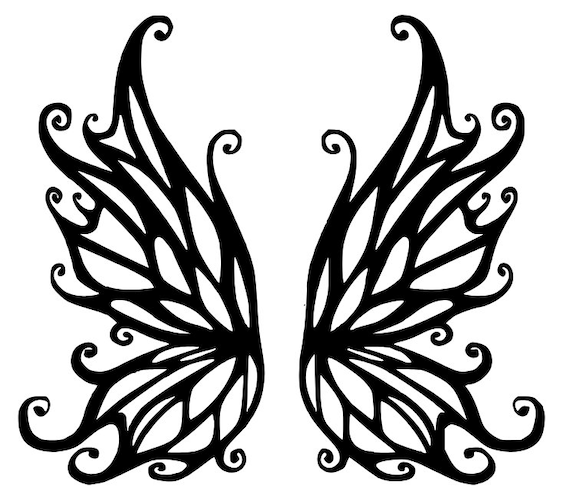 Download Fairy Wings Butterfly Wings Wings Tribal Wings Swirly Etsy