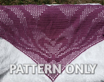 Crochet Pattern ONLY, Filet Crochet Octopus Shawl, Cepholapod Wrap, Filet Pattern, Filet Crochet, PATTERN, Instant download pdf
