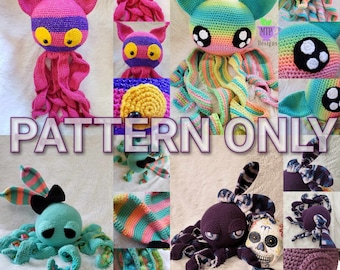 Crochet Pattern ONLY for Catopus and Octo-Bunny, MTP Designs Original, Cat Octopus or Bunny  Rabbit Cephalopod Stuffed Animal or Amigurumi