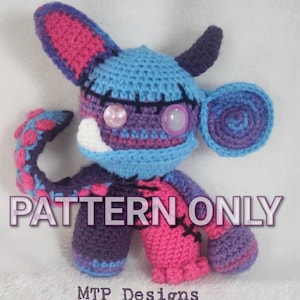Munroe the Madd Yugly, MTP Designs Original, Crochet Pattern for Madd Yarn Ugly Toy, Crochet Pattern ONLY, Amigurumi or Zombie Soft Toy