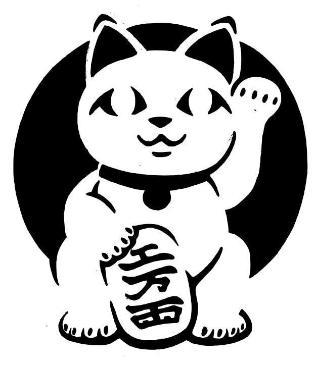 Lucky Cat SVG Alleen digitaal downloaden Etsy