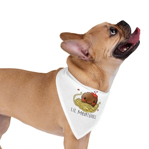 Bandana fofa para bichinhos de estimação com almôndegas