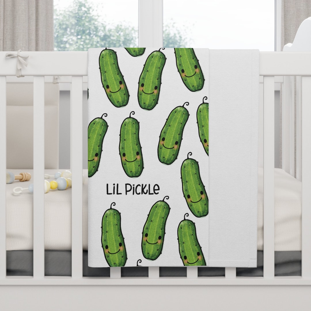 Cute Lil Pickle Soft Fleece Baby Blanket Etsy
