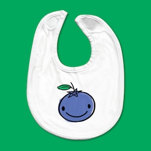 Baby Bib - Cute Graphic Blueberry