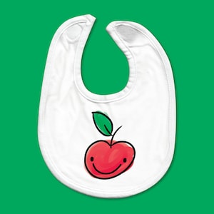 Baby Bib - Cute Graphic Apple