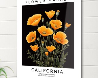 California Poppy Print: Yellow Flower Wall Art, Floral Home Decor