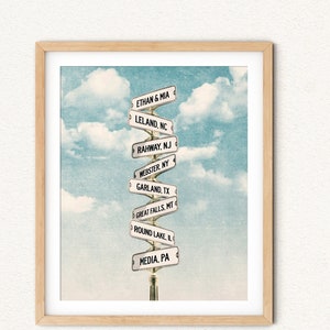 Unique Gift for Couple, Places We Have Been, Custom Couple Journey Wall Art, Custom Location Gift, Home is Where We Are Together