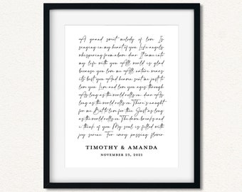 Custom Quote Print, Custom Poem, Personalized Wedding Ceremony Script, Custom Love Letter Print, Custom Saying Wall Art, Custom Text Print