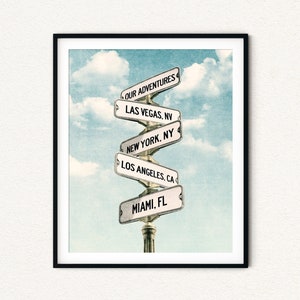 Travel Memories Gift for Family or Friend, Our Journey Sign, Family Vacations Sign, Places Where We&#39;ve Been, Adventures With All
