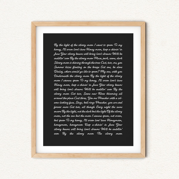 Eulogy Keepsake Gift, Custom Poem or Bible Verse Print, Quote Wall Art, Custom Song Lyrics Wall Art for Anniversary Paper, Canvas or Metal