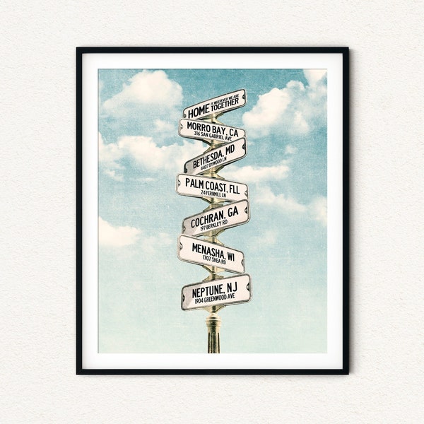 Custom Street Sign Art: Family Home Memory Gift