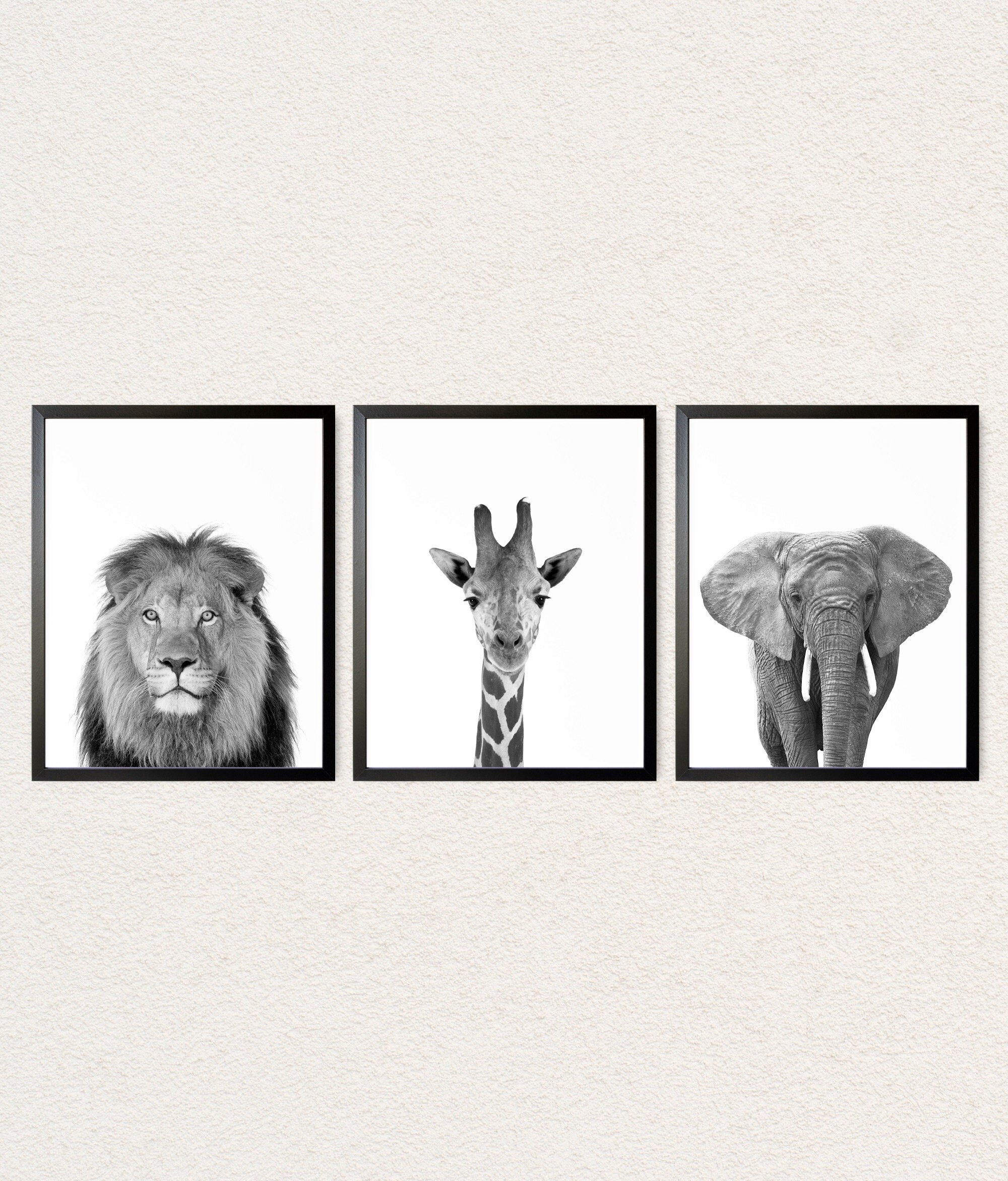 Black and White Animal Prints Safari Animals Nursery Prints - Etsy Black and White Animal Prints Safari Animals Nursery Prints - Etsy